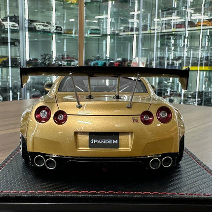 Ignition Model 1:18 Resin Nissan GT-R R35 Pandem Gold - fine detailed model replica
