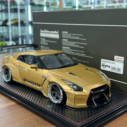 Ignition Model 1:18 Resin Nissan GT-R R35 Pandem Gold - detailed model car replica