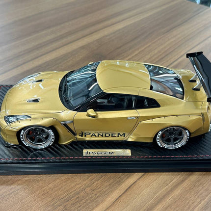 Ignition Model 1:18 Resin Nissan GT-R R35 Pandem Gold - detailed die-cast style model