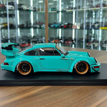 Ignition Model 1:18 Resin Porsche 964 RWB Light Blue - collectible scale model car