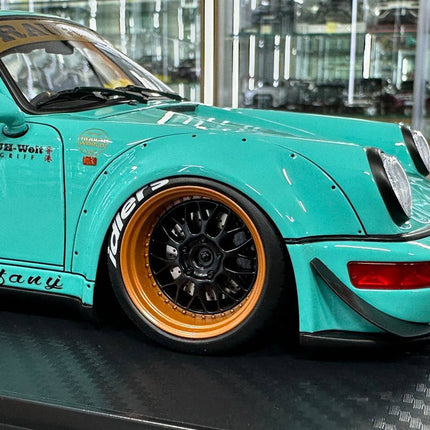 Ignition Model 1:18 Resin Porsche 964 RWB Light Blue - collector edition scale model