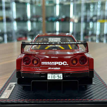 Ignition Model 1:18 Nissan Skyline R34 Super LB-Silhouette #5 Red/Black Resin - premium collector scale model