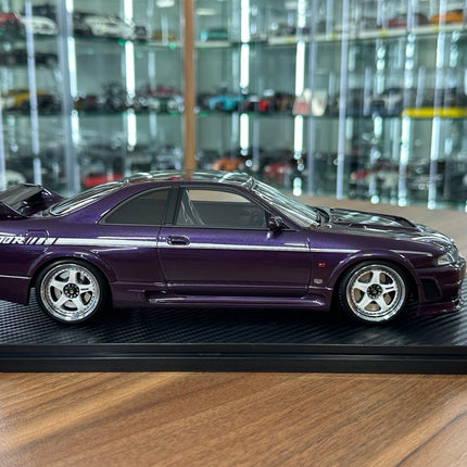 Ignition Model 1:18 Resin Nissan Skyline GT-R R33 Nismo 400R Midnight Purple - collectible scale model car