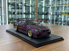 Ignition Model 1:18 Nissan Skyline GT-R R34 R-Tune Nismo Midnight Purple Resin Model Car - detailed collector display model