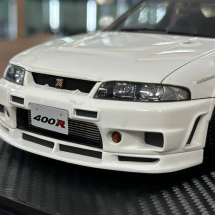 Ignition Model 1/18 Nissan Skyline GT-R R33 Nismo 400R White Resin - scale model for display