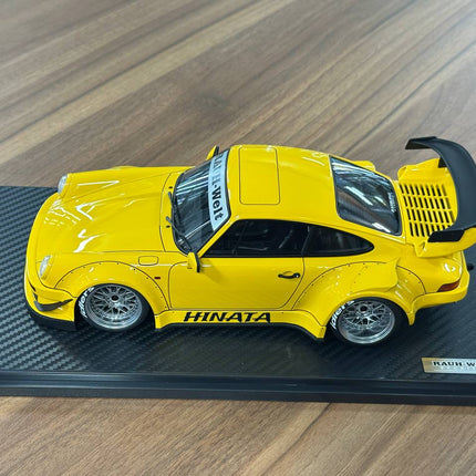 Ignition Model Porsche 930 RWB 1:18 Resin Diecast Model Yellow - detailed die-cast style model