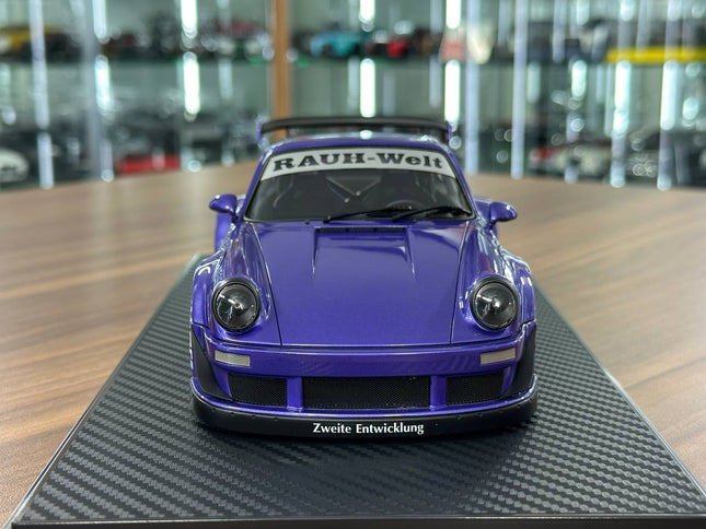 Ignition Model Porsche 930 RWB 1:18 Resin Model Purple - studio product photo of the scale model