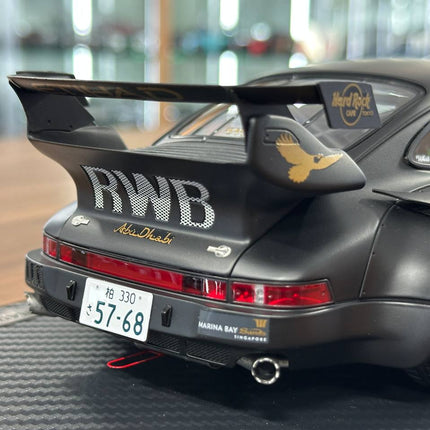 Ignition Model Porsche 964 RWB Stella Artois 1:18 Resin Diecast Model Car Matte Black - premium collector scale model