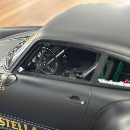Ignition Model Porsche 964 RWB Stella Artois 1:18 Resin Diecast Model Car Matte Black - collector edition scale model