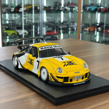 Ignition Model Porsche 993 RWB Tarmac 1048 Style #7 1:18 Resin Yellow/Black - detailed collector display model