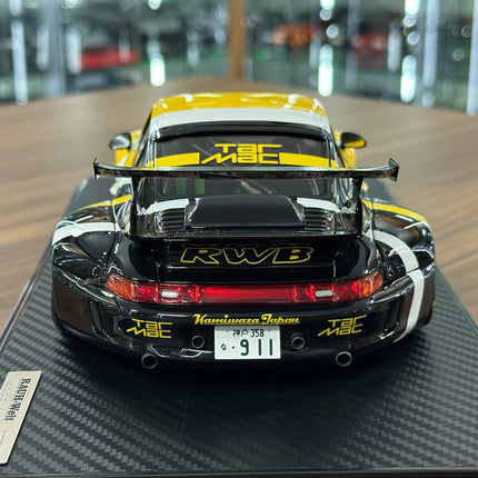 Ignition Model Porsche 993 RWB Tarmac 1048 Style #7 1:18 Resin Yellow/Black - collector edition scale model