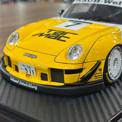 Ignition Model Porsche 993 RWB Tarmac 1048 Style #7 1:18 Resin Yellow/Black - collectible scale model car