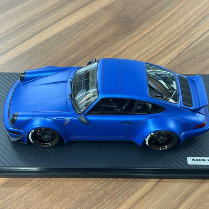 Ignition Model 1:18 Porsche 964 RWB Diecast Resin Model Matte Blue Limited Edition - detailed die-cast style model