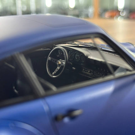 Ignition Model 1:18 Porsche 964 RWB Diecast Resin Model Matte Blue Limited Edition - scale model collectible piece