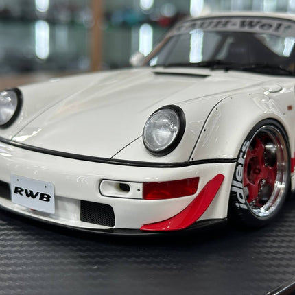 Ignition Model Porsche 964 RWB 1:18 Resin Model White - scale model for display
