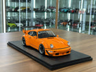 Ignition Model Porsche 964 RWB 1:18 Resin Diecast Model Car Orange - detailed collector display model