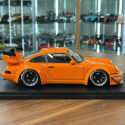 Ignition Model Porsche 964 RWB 1:18 Resin Diecast Model Car Orange - collectible scale model car
