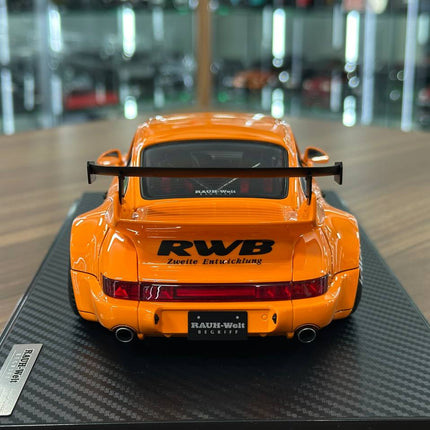 Ignition Model Porsche 964 RWB 1:18 Resin Diecast Model Car Orange - scale model collectible piece