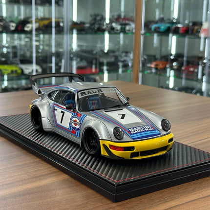 Ignition Model Porsche 964 RWB #7 Martini 1:18 Resin Silver/Yellow - detailed collector display model