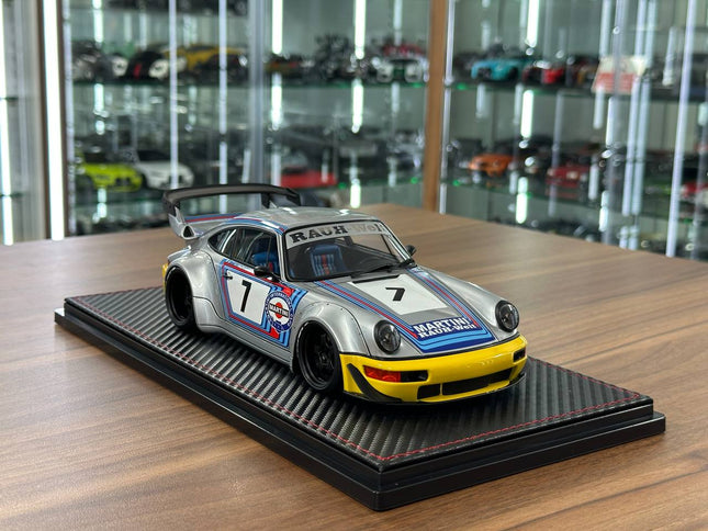 Ignition Model Porsche 964 RWB #7 Martini 1:18 Resin Silver/Yellow - detailed collector display model