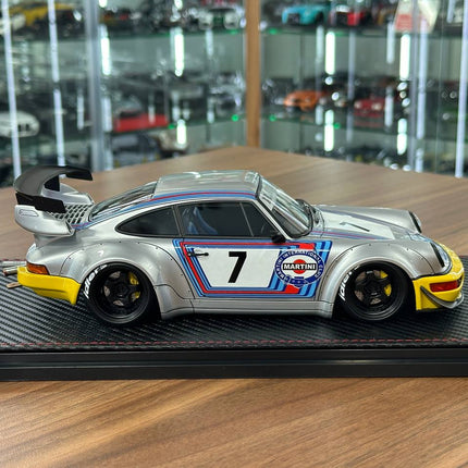 Ignition Model Porsche 964 RWB #7 Martini 1:18 Resin Silver/Yellow - collectible scale model car