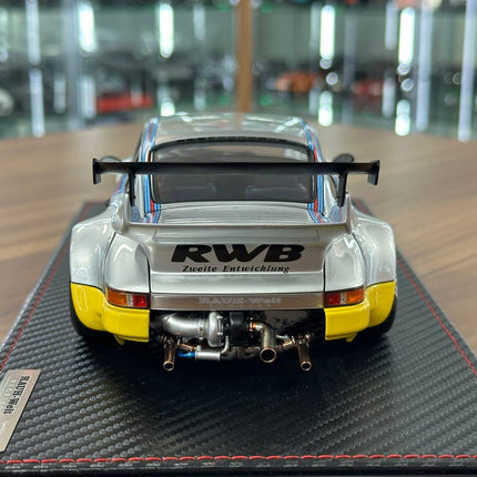 Ignition Model Porsche 964 RWB #7 Martini 1:18 Resin Silver/Yellow - scale model collectible piece