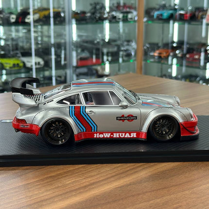 Ignition Model Porsche 930 RWB #40 Shenzhen 1:18 Resin Silver/Red - collectible scale model car