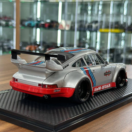 Ignition Model Porsche 930 RWB #40 Shenzhen 1:18 Resin Silver/Red - showroom-quality model replica
