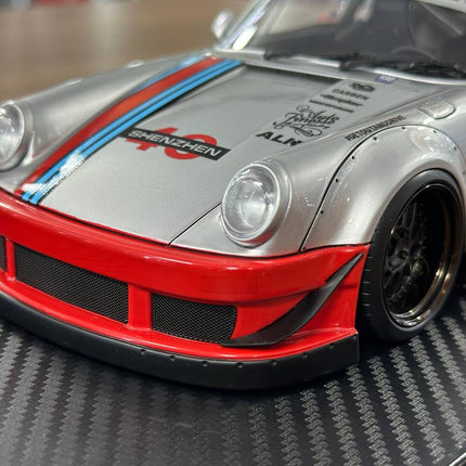 Ignition Model Porsche 930 RWB #40 Shenzhen 1:18 Resin Silver/Red - detailed model car replica