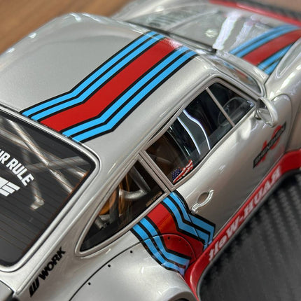 Ignition Model Porsche 930 RWB #40 Shenzhen 1:18 Resin Silver/Red - detailed die-cast style model