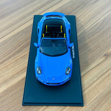 GT Spirit Porsche 911 Turbo S 992 Convertible 2019 1:18 Resin Limited Edition Blue - showroom-quality model replica