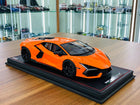 MR Collection Lamborghini Revuelto 1/18 Arancio Apodis Orange Resin Model - detailed collector display model