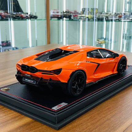 MR Collection Lamborghini Revuelto 1/18 Arancio Apodis Orange Resin Model - fine detailed model replica