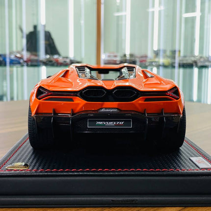 MR Collection Lamborghini Revuelto 1/18 Arancio Apodis Orange Resin Model - premium collector scale model