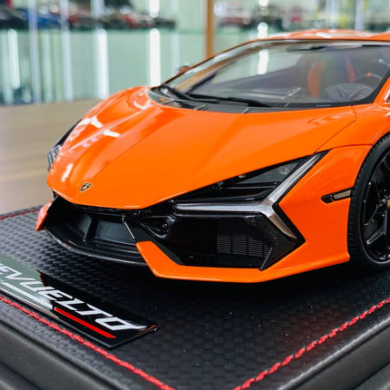 MR Collection Lamborghini Revuelto 1/18 Arancio Apodis Orange Resin Model - collector edition scale model