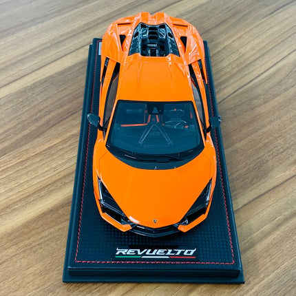 MR Collection Lamborghini Revuelto 1/18 Arancio Apodis Orange Resin Model - showroom-quality model replica