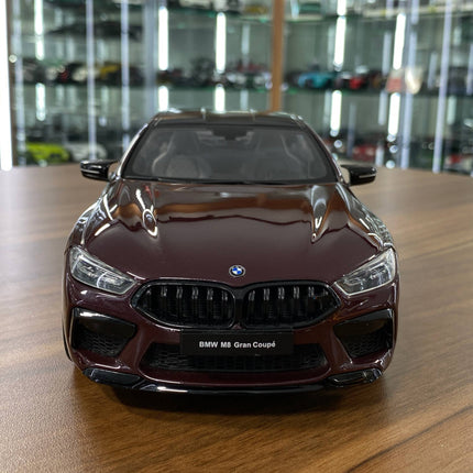 GT Spirit BMW M8 Gran Coupe 2018 1:18 Resin Wine Red - studio product photo of the scale model