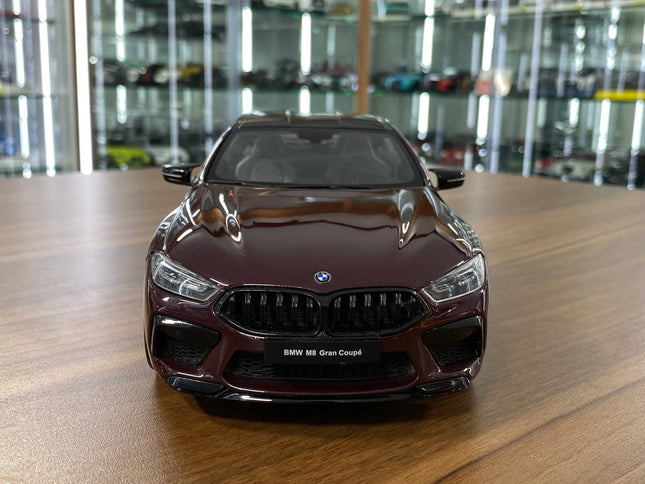 GT Spirit BMW M8 Gran Coupe 2018 1:18 Resin Wine Red - studio product photo of the scale model