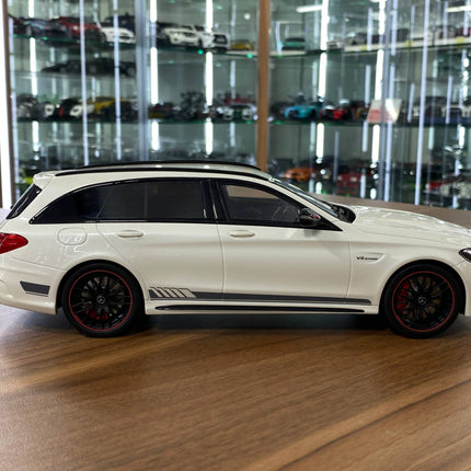 GT Spirit 1:18 Mercedes-Benz AMG C63s S205 T-Modell 2015 White Limited Ed. - collectible scale model car