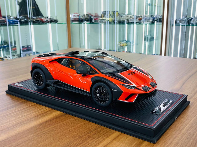 MR Collection Lamborghini Huracan Sterrato 1/18 Resin Model Arancio Xanto - detailed collector display model