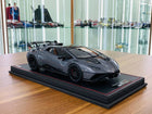 MR Collection Lamborghini Huracan STO 1/18 Resin Model Grigio Telesto - detailed collector display model