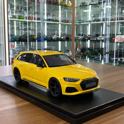GT Spirit Audi RS4 25th Anniversary 2024 1:18 Yellow Resin Model - detailed collector display model