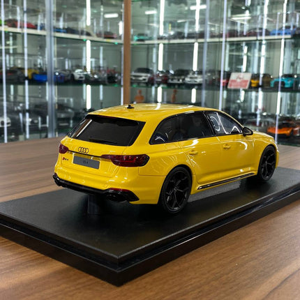 GT Spirit Audi RS4 25th Anniversary 2024 1:18 Yellow Resin Model - fine detailed model replica