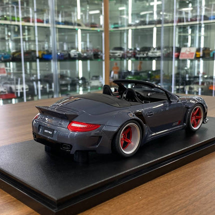 GT Spirit 1:18 Porsche 911 997 Convertible LB-Works LBWK SEMA Show 2016 Grey Resin Model - fine detailed model replica