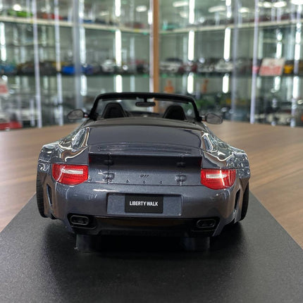 GT Spirit 1:18 Porsche 911 997 Convertible LB-Works LBWK SEMA Show 2016 Grey Resin Model - premium collector scale model