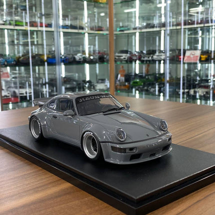 GT Spirit 1/18 Porsche 911 (964) RWB Jonsibal 2015 Grey Resin Limited Edition Model - detailed collector display model