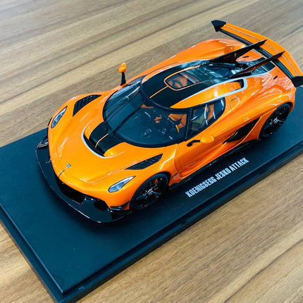 GT Spirit Koenigsegg Jesko ATTACK 1/18 Orange Resin Diecast Model Car - scale model for display