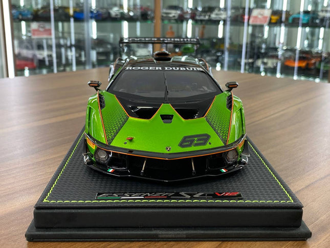 1/18 Resin Lamborghini Essenza #63 Green by MR Collection - studio product photo of the scale model