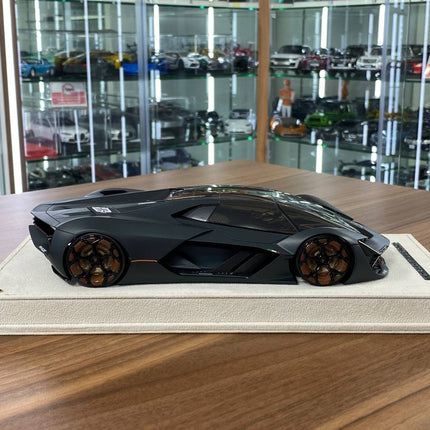 MR Collection 1/18 Lamborghini Terzo Millennio Matt Grey Resin Model - collectible scale model car