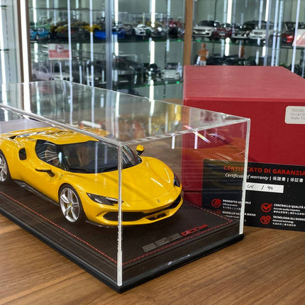 MR Collection Ferrari 296 GTB Giallo Tristrato 1:18 Resin Model - showroom-quality model replica